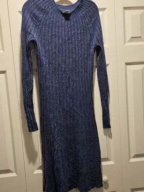 Sundance Cashmere Pleated Knit Sweater Dress Womens